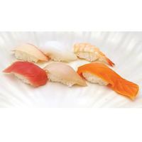 Nigiri  · 6 pieces. Tuna, salmon, yellowtail, shrimp, white tuna and red snapper.