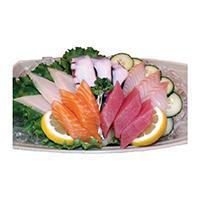Sashimi Deluxe · 15 pieces. Tuna, salmon, yellowtail, white tuna and red snapper.