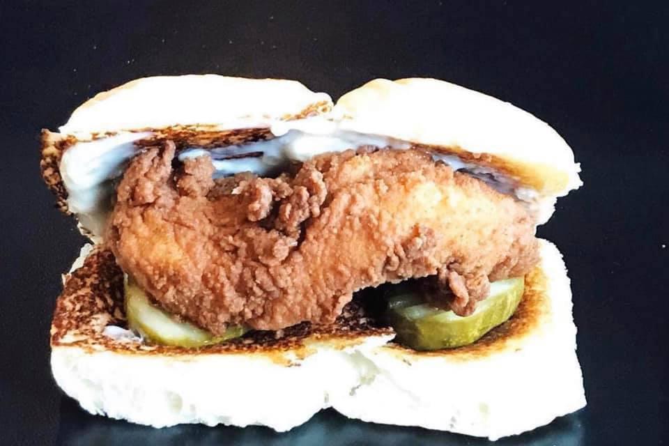 Chicken Mini Sandwich · Tender with pickles, and garlic aioli on 2 kings Hawaiian rolls.
