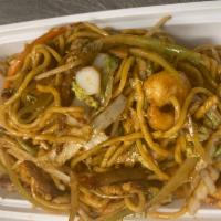 38. House Special Lo Mein · Chicken, pork, and shrimp 