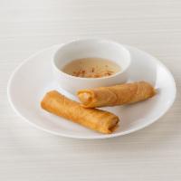 2 Eggrolls · Ground pork and veggies rolled in a wheat wrapper and deep fried. Served with a side of fish...