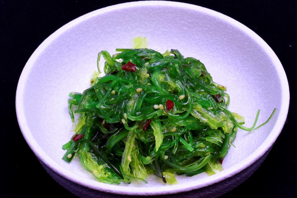 Seaweed Salad · Marinated seaweed, sesame oil, seed. Vegetarian and gluten-free.
