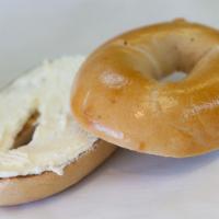 Bagel with Spread · Choice of bagel with options: butter, peanut butter, strawberry jam, plain cream cheese, str...