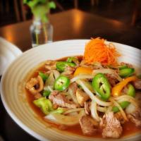 Thai Pepper · [Best with beef] Stir-fried jalapeno, onion, garlic, mushroom, and bell pepper. Spicy.