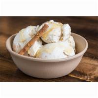 BAKLAVA ICE CREAM · Crumbled Baklava - Vanilla Bean Ice Cream - Honey