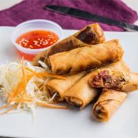 BBQ Brisket Egg Rolls (4) · 4 pieces. We hand roll each egg roll using one thing to fill them; mesquite smoked brisket l...