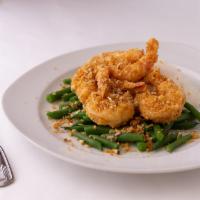 Garlic Crispy Shrimp · Crispy shrimp, stir fried with garlic and green beans.