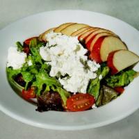 Apple and Goat Cheese Insalata · Tomato and mixed greens.