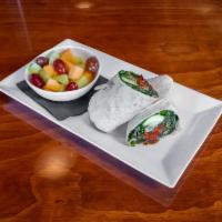 Roasted Veggie Wrap  · roasted zucchini, squash, red onion, mushroom, red peppers, spring mix, quinoa, balsamic red...