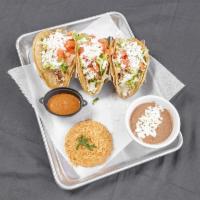 Taco Dinner · A Mexican favorite. Three soft or hard shell tacos loaded with your choice of filling, toppe...