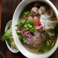 Pho 60 Special Noodle Soup · Brisket, Fresh Eye Round, Tendon, Tripe & Beef Ball