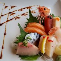 Sashimi Combo (8pcs)  · Served with Miso Soup and House Salad
