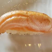 Seared Salmon Belly Sushi · 
