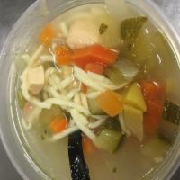 Soup of The Day - Chicken Noodle Soup  · Our house made chicken noodle soup. 
