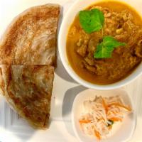 82. Parata (2 pcs) with vegetables curry · Multi-layered bread with seasonal vegetables curry
