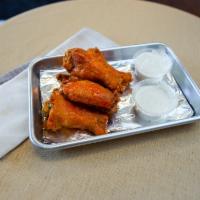 Traditional Wings · Comes with ranch or blue cheese.