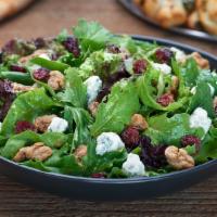 Oh Baby Salad · Spring mix, pecorino romano cheese, candied walnuts and dried cranberries with balsamic vina...