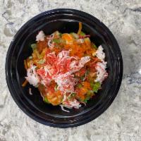 Fat Boy Bowl · Ahi tuna, salmon, cooked shrimp, cucumber, carrots, sweet onion, edamame, avocado, jalapeno,...