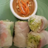 Fresh Roll · Goi cuon. Shrimp or tofu with shredded lettuce, mint and rice vermicelli wrapped in soften r...