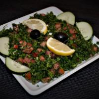 Tabouli Salad · Parsley and tomato salad.