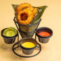 Onion Rings · Extra thick and extra crispy golden rings of onion.