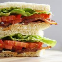 BLT Sandwich · Classic bacon, lettuce, tomato and mayo on toasted white bread. Consider adding avocado for ...