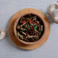 Roasted Wild Mushrooms Plate · A blend of cremini, oyster, shitake and white button mushrooms with roasted sweet red pepper...