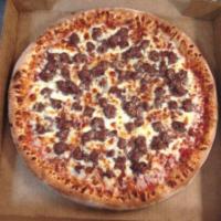 BBQ Chicken · BBQ sauce pizza with grilled all white meat chicken, bacon and onions.