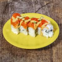The Crazy Roll · Spicy tuna, jalapeno, topped with spicy tuna, spicy snow crab, jalapeno slices, spicy mayonn...