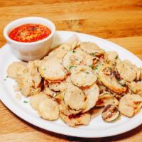 Zucchini Fritti · Crispy Zucchini Chips, Parmesan, Marinara