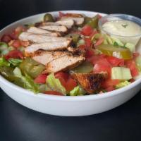 Grilled Chicken Salad · Chicken breast grilled to perfection, served on a bed of lettuce with your choice of topping...