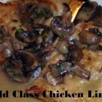 Limone Chicken Carry Out · Chicken breast sauteed in lemon sauce with mushrooms. Include bread and salad.