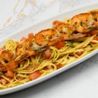 Shrimp Scampi · Scampi style shrimp pasta.