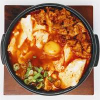 Dak Sundubu Jjigae(닭순두부찌개) · Chicken Bulgogi Soft Tofu Stew.