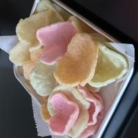 Shrimp Chips · Crispy airy chips made with shrimp. Something new and fun for the whole family to share!