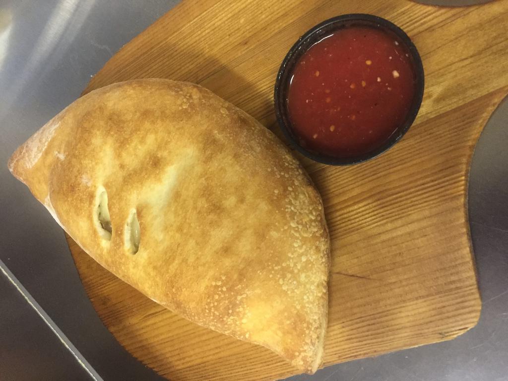 Calzone · Made with ricotta and mozzarella.