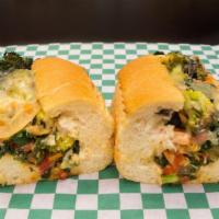 Hot Veg Supreme  · Roasted mushrooms and peppers, kale, grilled onion, artichoke hearts, provolone. 