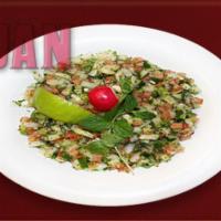 9. Salad Shirazi · Fine diced cucumber, tomato and onions. Mixed with dried herbs, olive oil and fresh lemon ju...