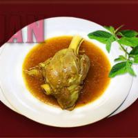 25. Lamb Shank · A whole lamb shank simmered in special homemade sauce, served with dill sauce.