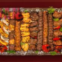 A   Party Platter for 6 · (Served with 6 plate of premium basmati rice of your choice.)
Combination of our most popula...