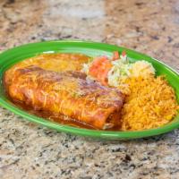 Fajita Burrito · Choose fajitas, steak or chicken wrapped up in a 12