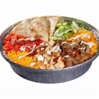Chicken & Beef Gyro Combo Platter · Our world-famous platters start with salad lettuce, rice, and your choice of protein (chicke...