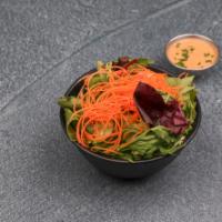 Mixed Green Salad with Ginger Dressing · 