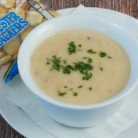 New England Clam Chowder (cup) · Premium Clams,potatoes, onions,celery .