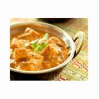 Paneer Makhani - Butter Panner · Fresh homemade cottage cheese cubes cooked with our chef’s delightful creamy tomato sauce. V...