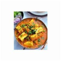 Matter Paneer · Fresh homemade cottage cheese cubes cooked with green peas, tomatoes, ginger, garlic, and cr...