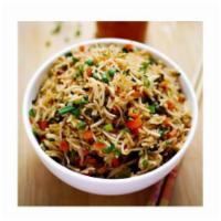 VEGETABLE FRIED RICE · Aromatic basmati rice mixed with vegetables & spices