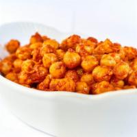 Side of Spiced Chickpeas · Chickpeas, onions, cumin, turmeric and paprika. Vegan. Vegetarian. Gluten free.