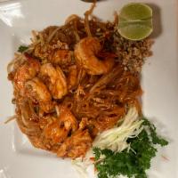 PAD THAI NOODLE  · rice noodle with egg, bean sprout scallion in a mixture of tamarind palm, contains crushed p...