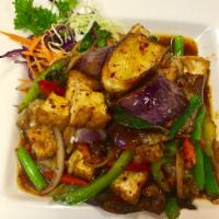 EGGPLANT · Stir fried eggplant with mixed veggies in house sauce